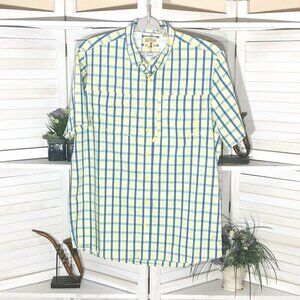 Redhead Brand Co Plaid Button Down Shirt XL Yellow Blue